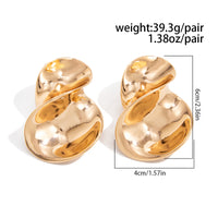 Thumbnail for Abstract Chunky Curved Ribbon Stud Earrings