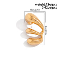 Thumbnail for Geometric Liquid Flow Waterdrop Earrings