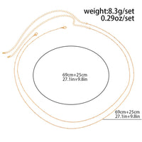 Thumbnail for 2 Pcs Minimalist Gold Silver Tone Saturn Waist Chain Set - ArtGalleryZen
