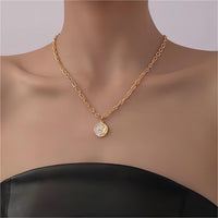 Thumbnail for 24K Gold Plated Sol And Lune Celestial Necklace - ArtGalleryZen