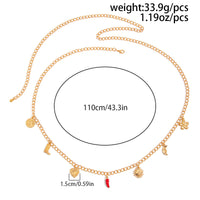 Thumbnail for Trendy Enamel Chili Sun Moon Heart Charm Waist Chain