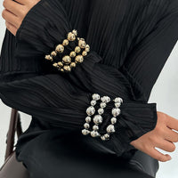 Thumbnail for 3 Pcs Chunky Gold Silver Plated Ball Chain Stackable Bracelet Set - ArtGalleryZen