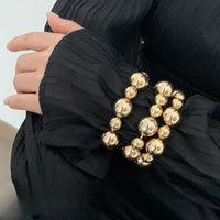 Thumbnail for 3 Pcs Chunky Gold Silver Plated Ball Chain Stackable Bracelet Set - ArtGalleryZen