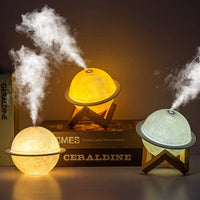 Thumbnail for 3D Moon Air Humidifier Night Light - ArtGalleryZen