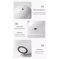 Thumbnail for 3D Moon Air Humidifier Night Light - ArtGalleryZen
