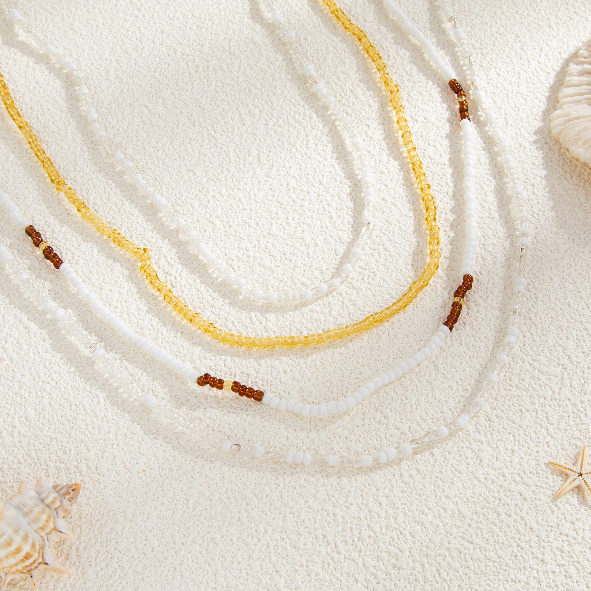 4 Pcs Seed Beaded Waist Chain Set - ArtGalleryZen
