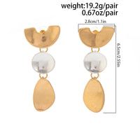 Thumbnail for Chic Gold Silver Plated Geometric Pattern Dangle Earrings