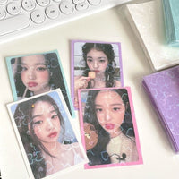 Thumbnail for 50Pcs/Pack Glitter Laser Heart Kpop Photocard Sleeves - ArtGalleryZen