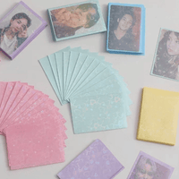 Thumbnail for 50Pcs/Pack Glitter Laser Heart Kpop Photocard Sleeves - ArtGalleryZen