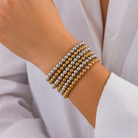 Thumbnail for 6 Pcs Two Tone Ball Chain Stackable Bracelet Set - ArtGalleryZen