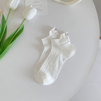 Thumbnail for 6 Pieces Solid Color Bow Socks - ArtGalleryZen