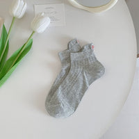Thumbnail for 6 Pieces Solid Color Bow Socks - ArtGalleryZen