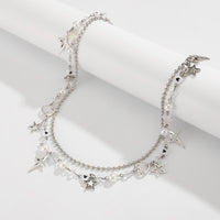 Thumbnail for Dainty Layered Star Pendant Pearl Trouser Chain