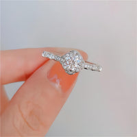 Thumbnail for 925 Sterling Silver Floral Moissanite Diamond Ring - ArtGalleryZen