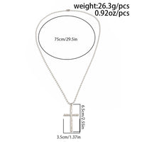 Thumbnail for Minimalist Cross Pendant Long Ball Chain Necklace