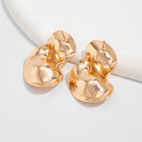 Thumbnail for Abstract Chunky Curved Ribbon Stud Earrings - ArtGalleryZen