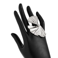 Thumbnail for Abstract Chunky Lotus Leaf Ring - ArtGalleryZen