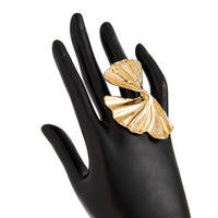 Thumbnail for Abstract Chunky Lotus Leaf Ring - ArtGalleryZen