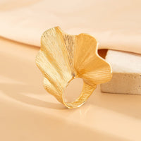Thumbnail for Abstract Chunky Textured Lotus Leaf Ring - ArtGalleryZen