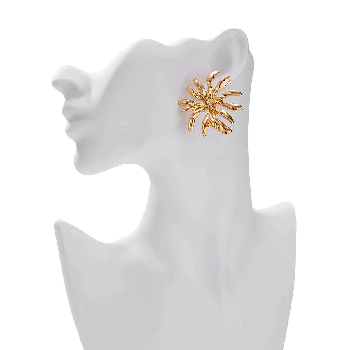 Abstract Gold Silver Plated Firework Earrings - ArtGalleryZen