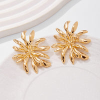 Thumbnail for Abstract Gold Silver Plated Firework Earrings - ArtGalleryZen