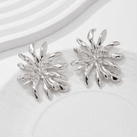Thumbnail for Abstract Gold Silver Plated Firework Earrings - ArtGalleryZen
