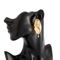 Thumbnail for Abstract Gold Silver Plated Glossy Waterdrop Stud Earrings - ArtGalleryZen