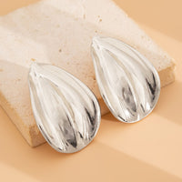 Thumbnail for Abstract Gold Silver Tone Textured Waterdrop Earrings - ArtGalleryZen