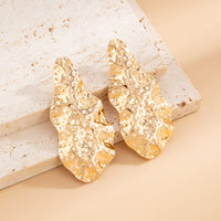 Thumbnail for Abstract Irregular Hammered Waterdrop Stud Earrings - ArtGalleryZen