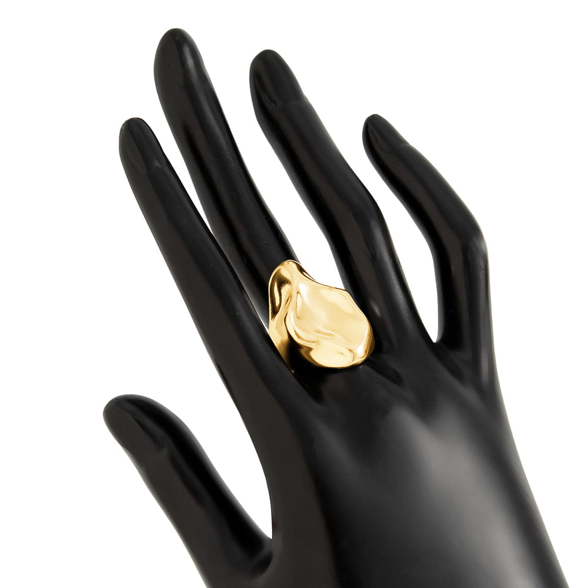 Abstract Irregular Liquid Waterdrop Open Ring - ArtGalleryZen