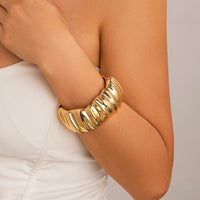 Thumbnail for Abstract Pumpkin Pattern Wide Cuff Bangle Bracelet - ArtGalleryZen