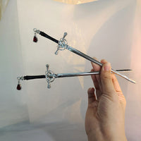 Thumbnail for Ancient Style Crystal Pendant Sword Hair Fork Hair Pin - ArtGalleryZen