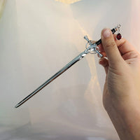Thumbnail for Ancient Style Crystal Pendant Sword Hair Fork Hair Pin - ArtGalleryZen