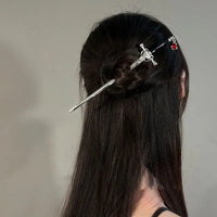 Thumbnail for Ancient Style Crystal Pendant Sword Hair Fork Hair Pin - ArtGalleryZen