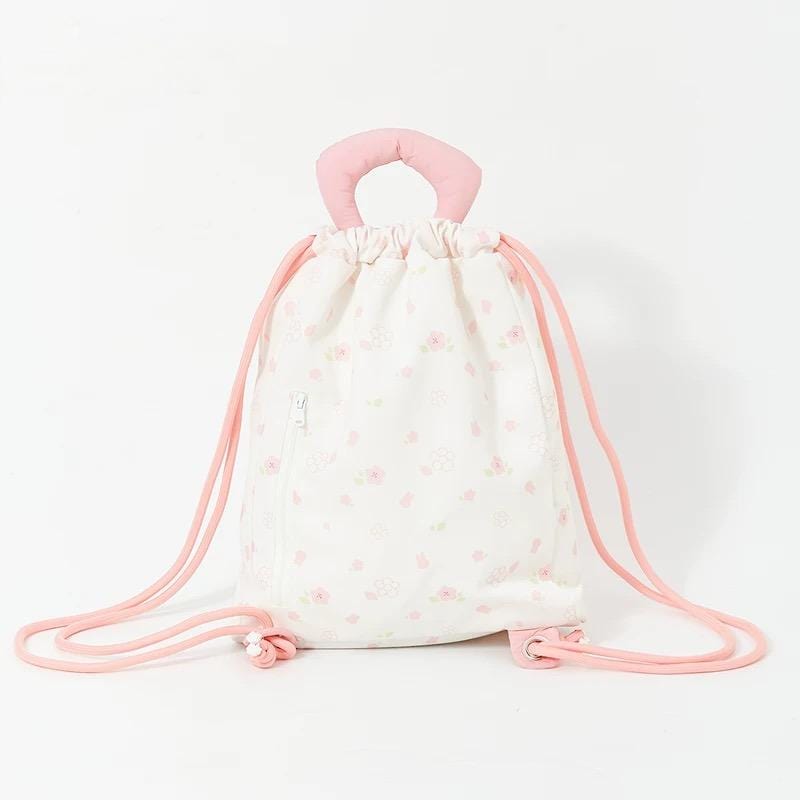 Authentic Miffy Cherry Blossoms Drawstring Backpack - ArtGalleryZen
