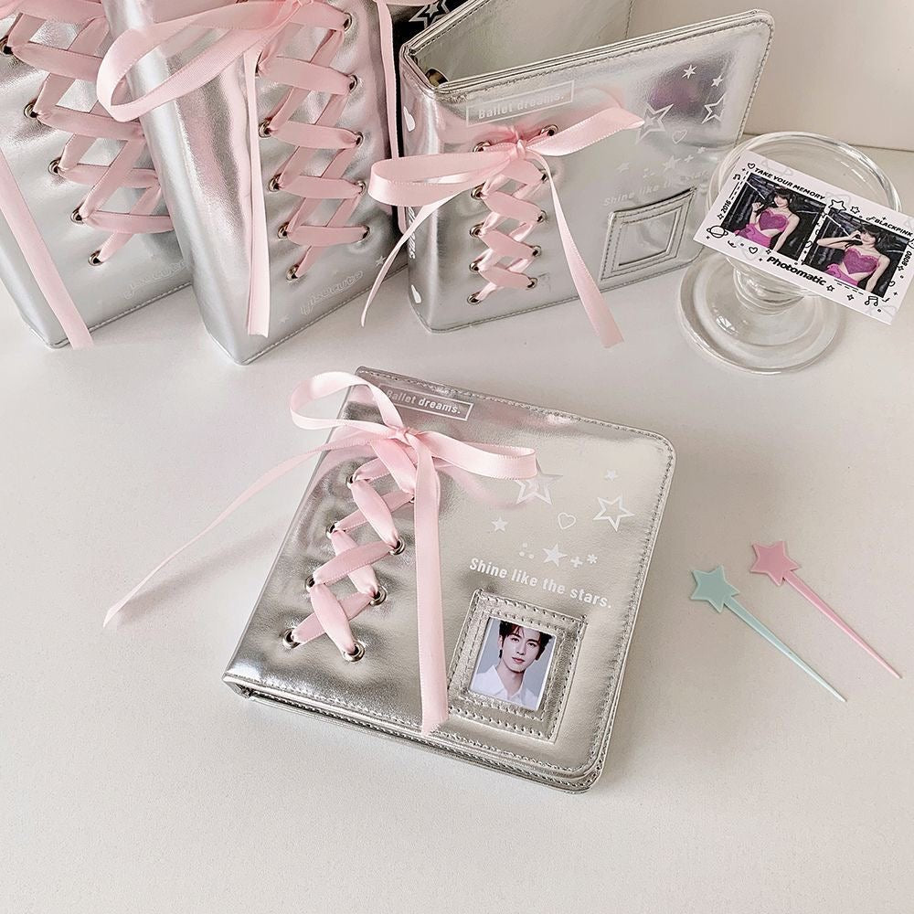 Ballet Style Ribbon Bowknot Kpop A5 A7 Binder Photocard Album - ArtGalleryZen