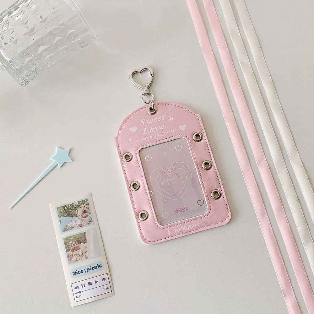 Ballet Style Ribbon Bowknot Kpop Keychain Photocard Holder - ArtGalleryZen