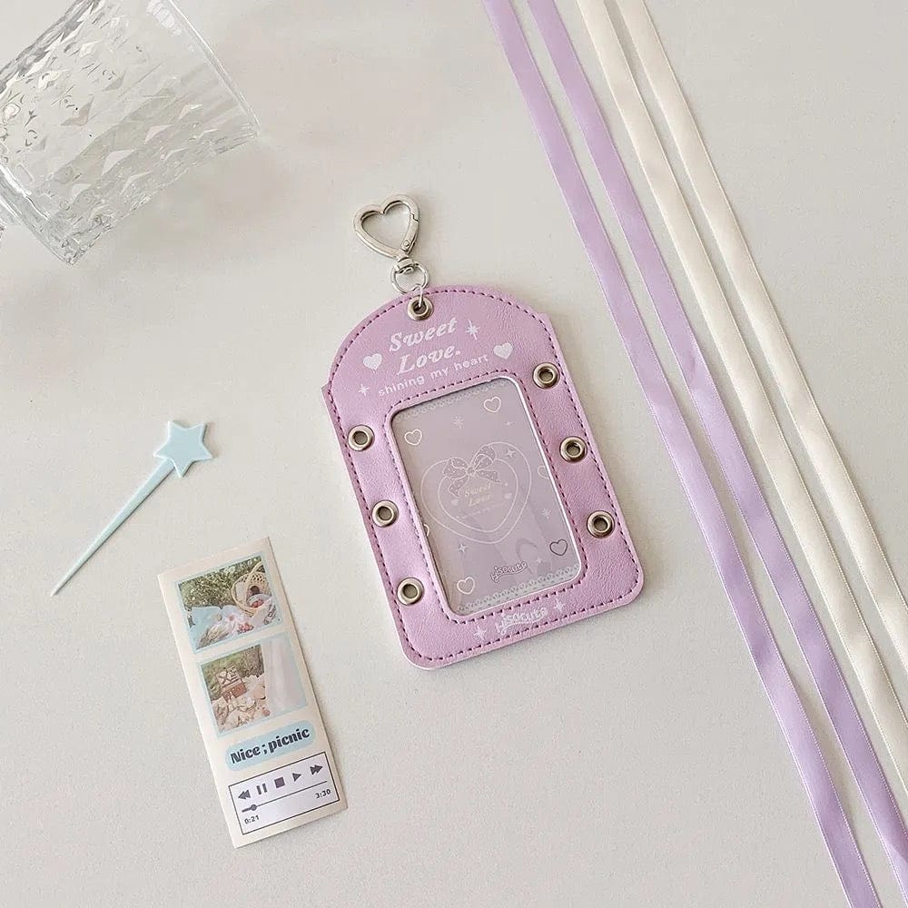 Ballet Style Ribbon Bowknot Kpop Keychain Photocard Holder - ArtGalleryZen