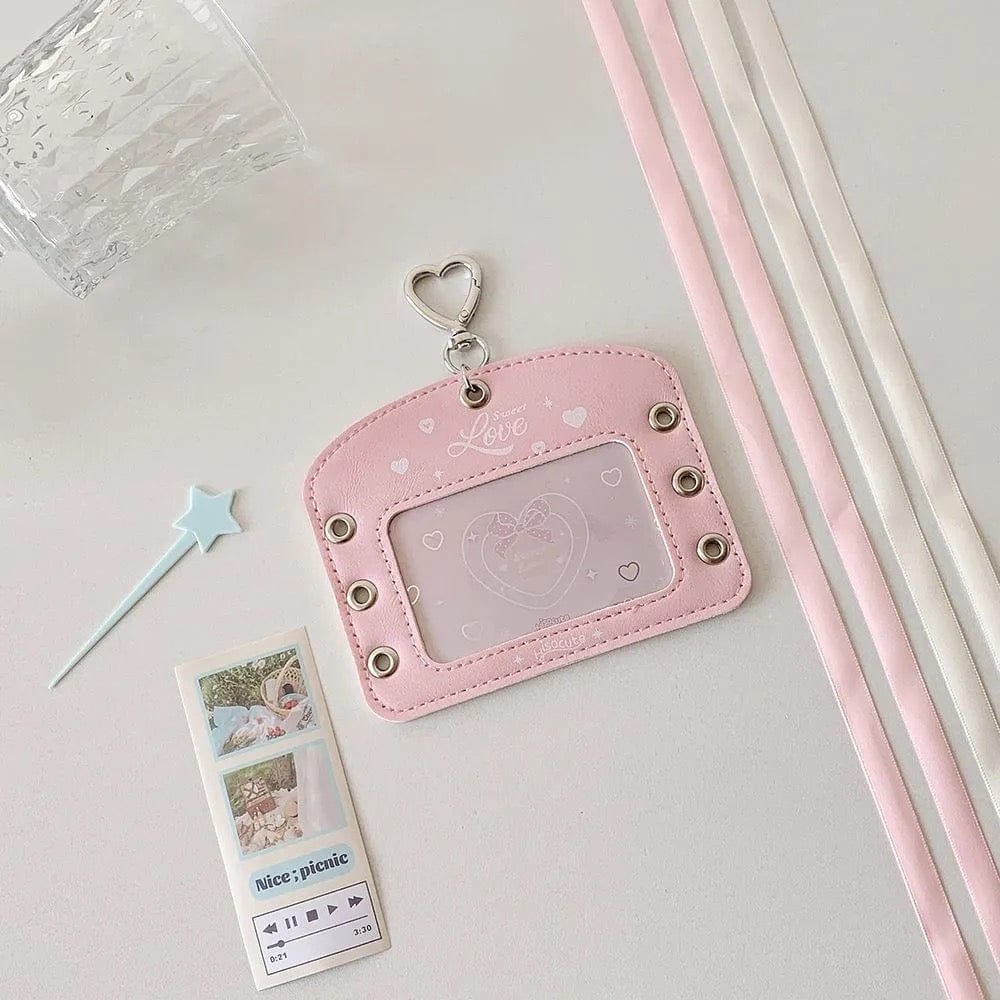 Ballet Style Ribbon Bowknot Kpop Keychain Photocard Holder - ArtGalleryZen