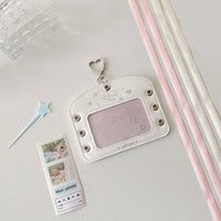 Thumbnail for Ballet Style Ribbon Bowknot Kpop Keychain Photocard Holder - ArtGalleryZen