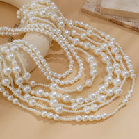 Thumbnail for Baroque 2Pcs Chunky Pearl Chain Necklace Set - ArtGalleryZen