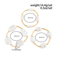 Thumbnail for Baroque 3pcs Irregular Pearl Stackable Bracelet Set - ArtGalleryZen