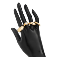Thumbnail for Baroque 4pcs Gold Silver Tone Pearl Inlaid Ring Set - ArtGalleryZen