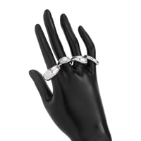 Thumbnail for Baroque 4pcs Gold Silver Tone Pearl Inlaid Ring Set - ArtGalleryZen