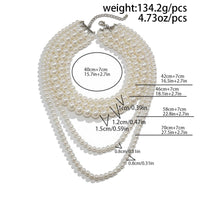 Thumbnail for Baroque Chunky Layered Pearl Chain Necklace - ArtGalleryZen