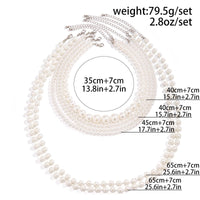 Thumbnail for Baroque Layered Chunky Pearl Chain Choker Necklace Set - ArtGalleryZen
