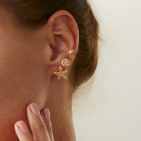 Thumbnail for Beach Style 3 Pairs Conch Shell Starfish Earrings Set - ArtGalleryZen