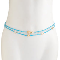 Thumbnail for Beach Style 3pcs Starfish Turtle Seed Beaded Waist Chain Set - ArtGalleryZen