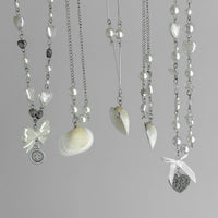 Thumbnail for Beach Style 5pcs Natural Shell Bowknot Heart Pendant Pearl Chain Necklace Set - ArtGalleryZen