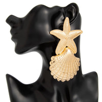Thumbnail for Beach Style Chunky Shell Starfish Earrings - ArtGalleryZen